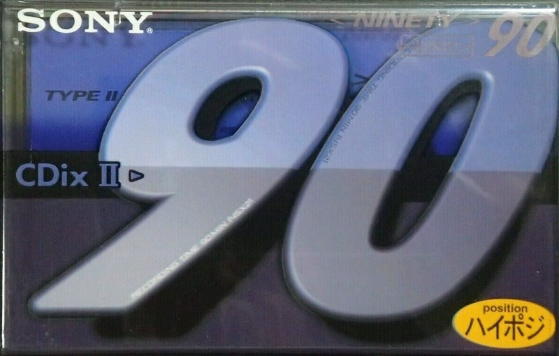 Compact Cassette Sony CDix II 90 "C-90CDX2E" Type II Chrome 1997 Japan