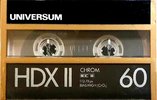 Compact Cassette Universum HDX II 60 Type II Chrome 1988 Europe