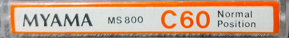 Compact Cassette Myama MS 800 60 Type I Normal Worldwide