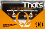 Compact Cassette Thats Q 90 Type II Chrome 1987 Japan