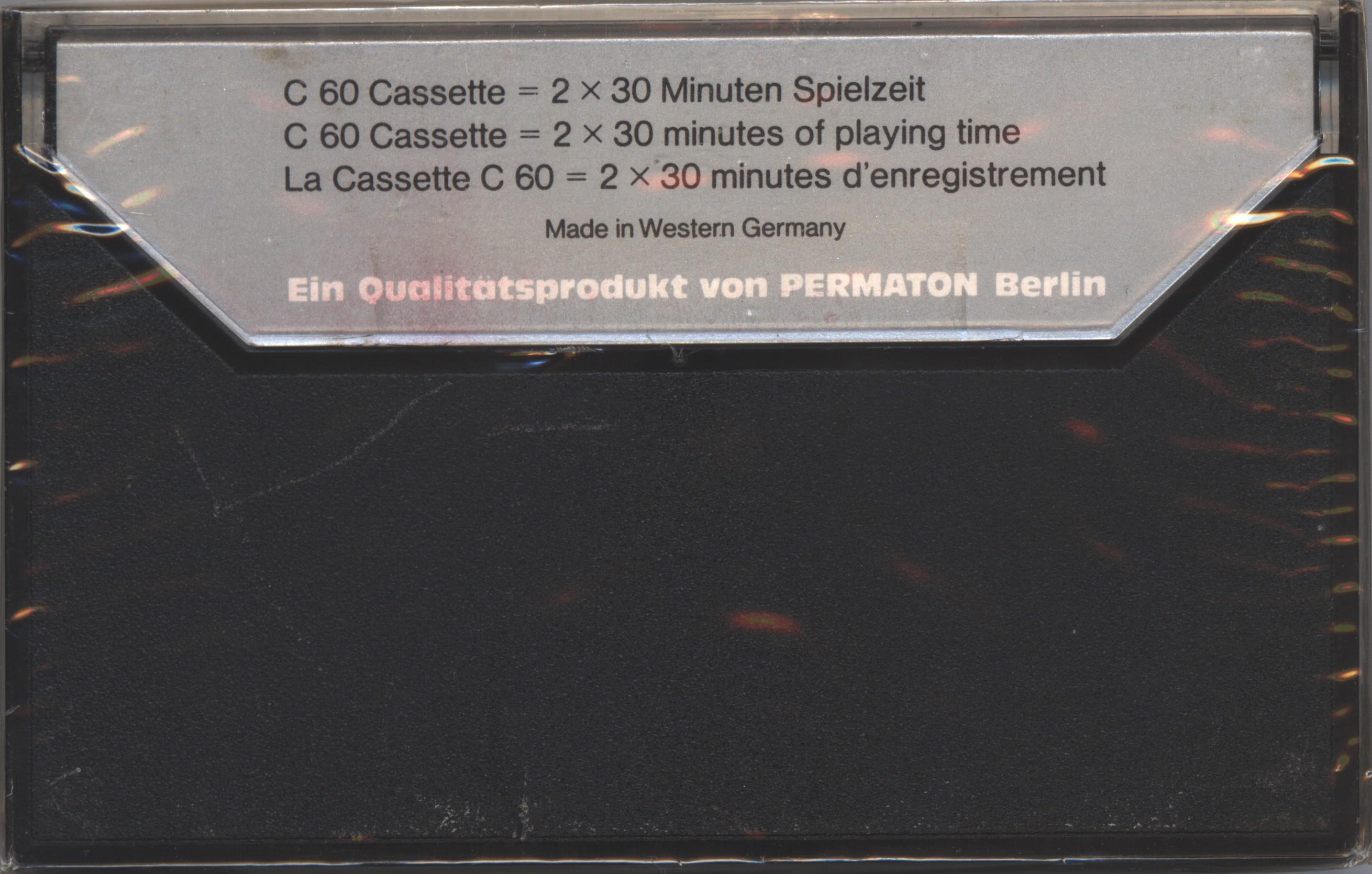 Compact Cassette Permaton Chrom Plus 60 Type II Chrome 1978 Europe