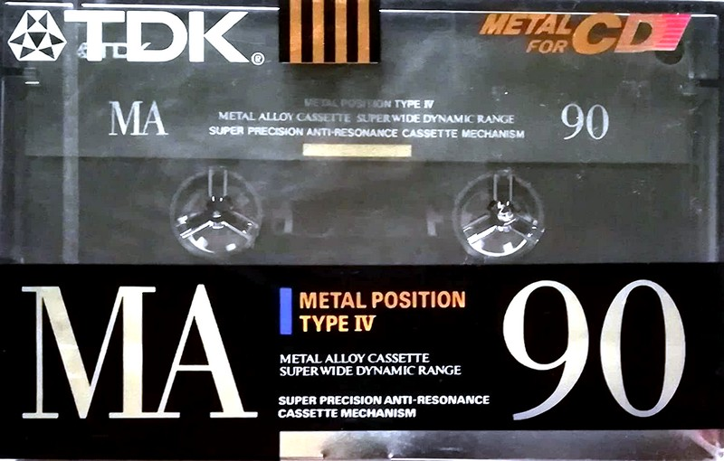 Compact Cassette TDK MA 90 "MA-90M" Type IV Metal 1990 Japan