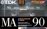 Compact Cassette TDK MA 90 "MA-90M" Type IV Metal 1990 Japan