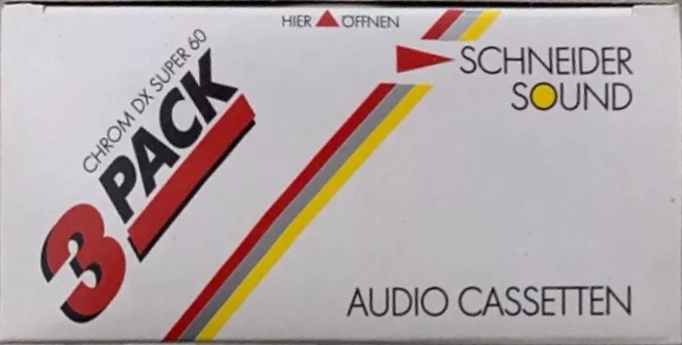 3 pack Schneider Chrom DX Super 60 "SOUND" Type II Chrome 1989 Germany