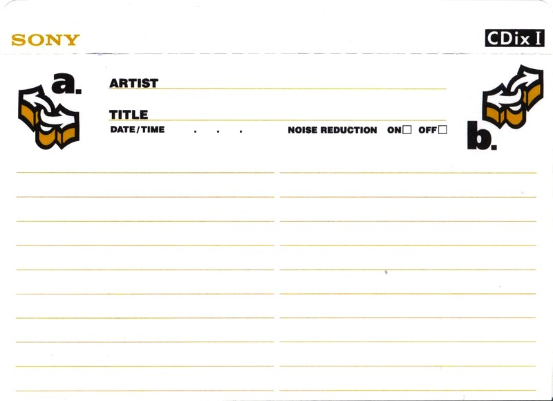 Compact Cassette: Sony  - CDix I 46