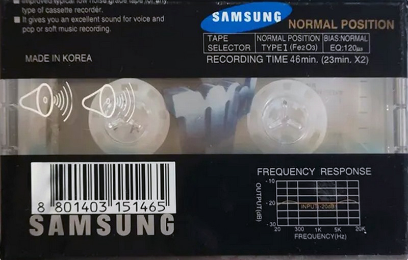 Compact Cassette Samsung MD 46 Type I Normal 1998 Europe