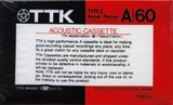 Compact Cassette TTK A 60 Type I Normal 1986 Worldwide