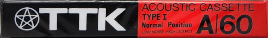 Compact Cassette TTK A 60 Type I Normal 1986 Worldwide