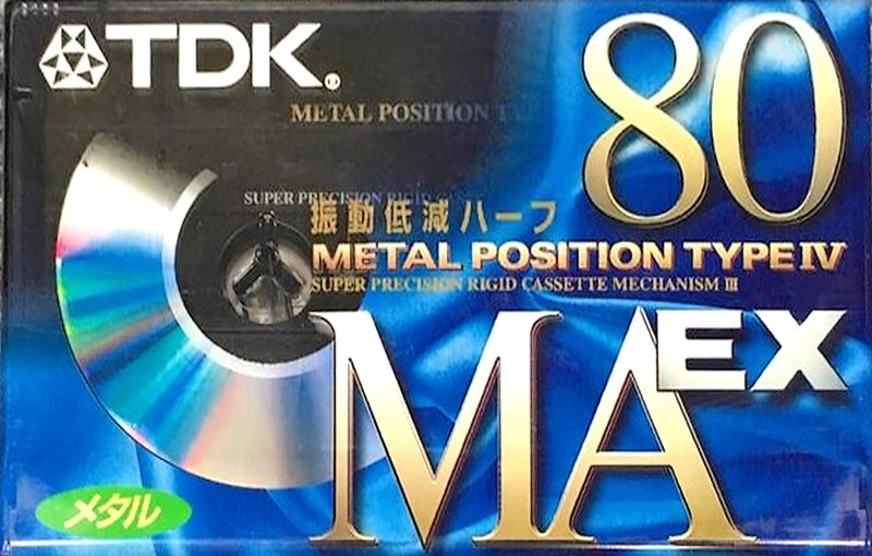 Compact Cassette TDK MAEX 80 "MAEX-80" Type IV Metal 1998 Japan