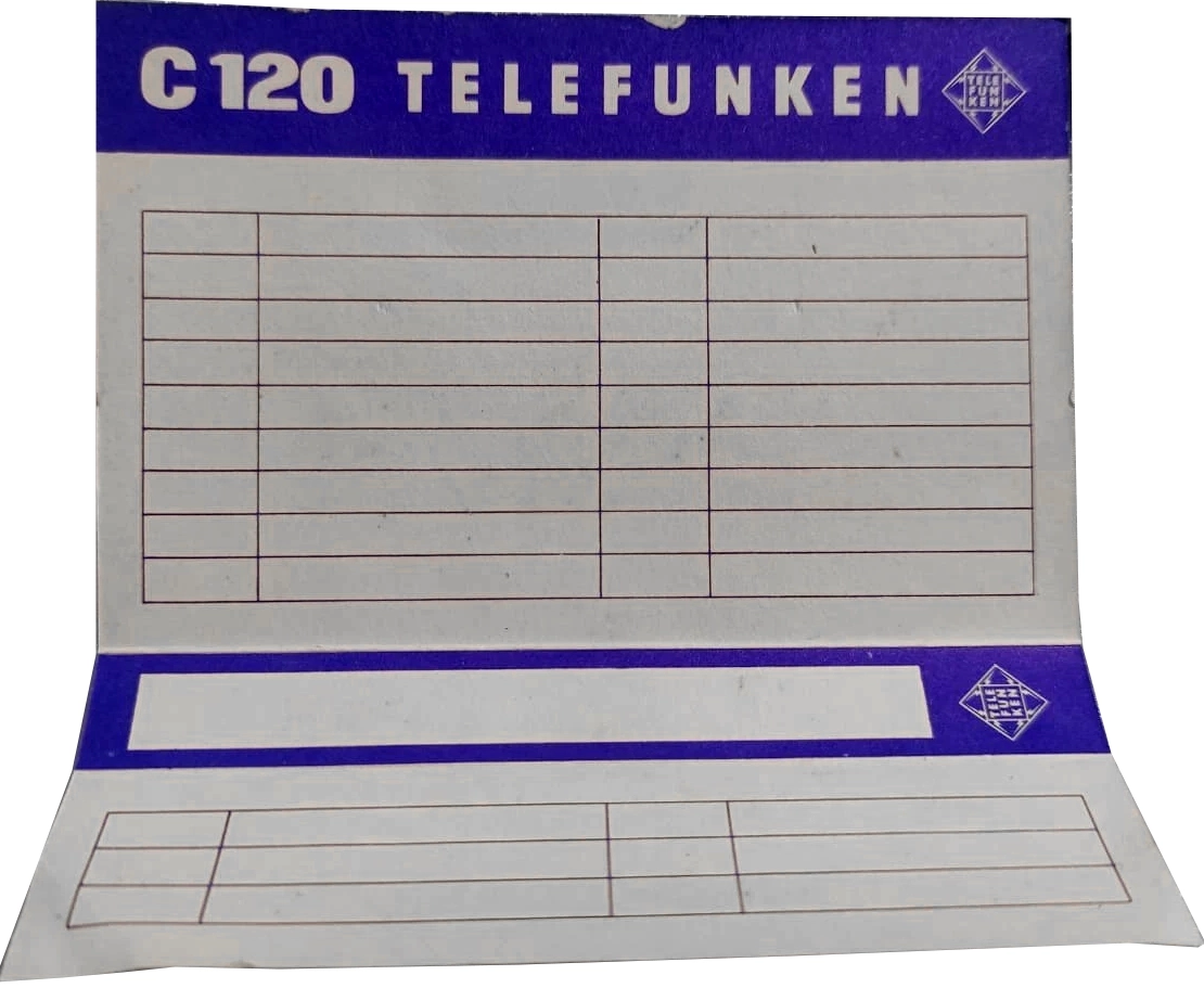 Compact Cassette Telefunken 120 Type I Normal 1974 Germany