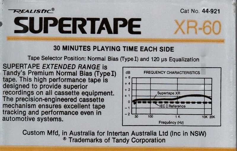 Compact Cassette: Unknown SUPERTAPE - XR 60