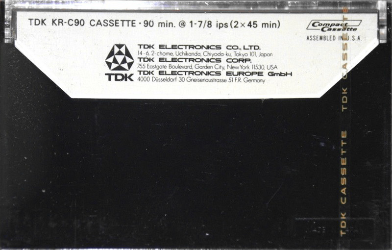 Compact Cassette TDK KR Krom 90 Type II Chrome 1973 Europe, USA