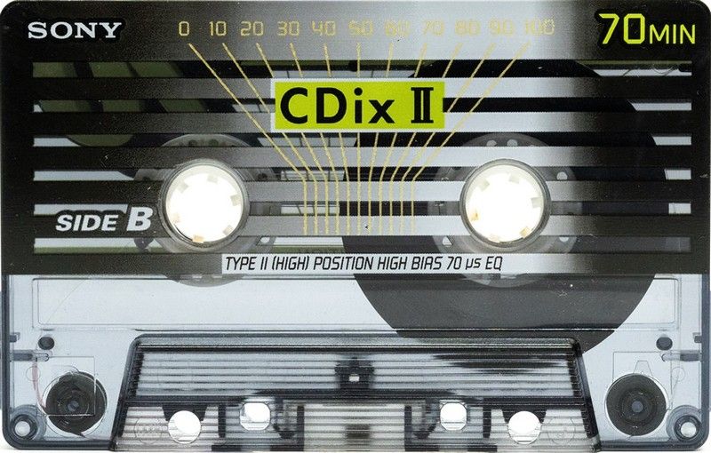 Compact Cassette Sony CDix II 70 "C-70CDX2D" Type II Chrome 1996 Japan