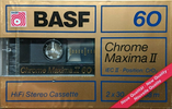 Compact Cassette BASF Chrome Maxima II 60 Type II Chrome 1988 Europe