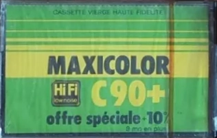 Compact Cassette: Unknown Maxicolor -  90