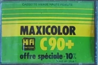 Compact Cassette Maxicolor 90 Type I Normal France