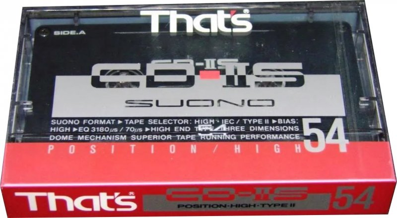 Compact Cassette Thats CD-IIS 54 Type II Chrome 1989 Japan