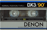 Compact Cassette Denon DX3 90 Type I Normal 1983 Japan