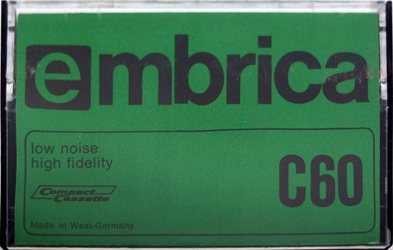 Compact Cassette Embrica 60 Type I Normal Europe