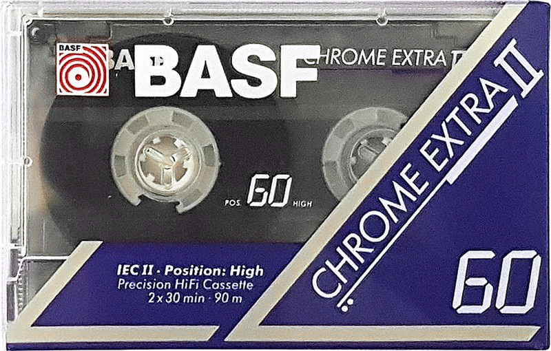 Compact Cassette BASF Chrome Extra II 60 Type II Chrome 1991 Europe