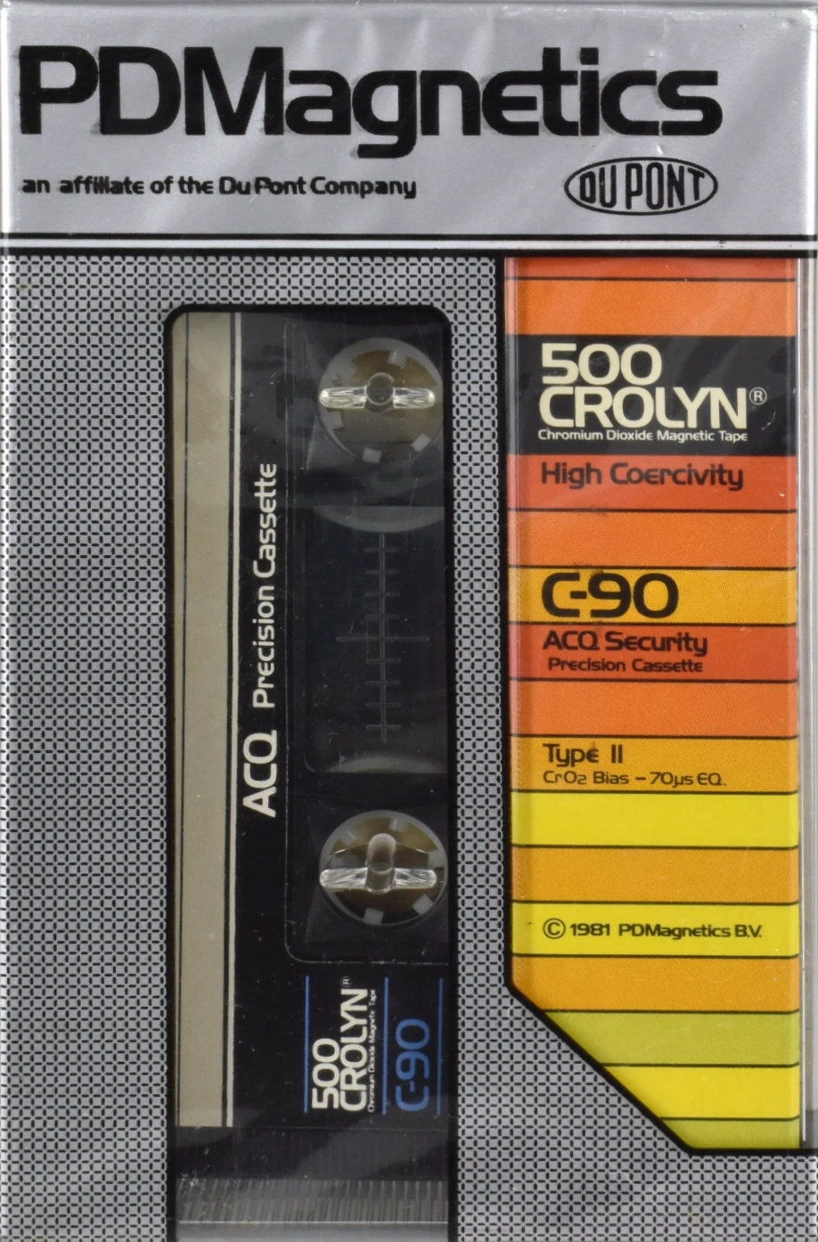 Compact Cassette PDM 500 Crolyn 90 Type II Chrome 1981 Europe
