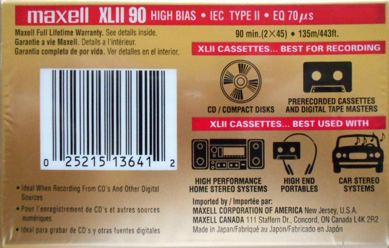 Compact Cassette: Maxell / Hitachi Maxell - XLII 90