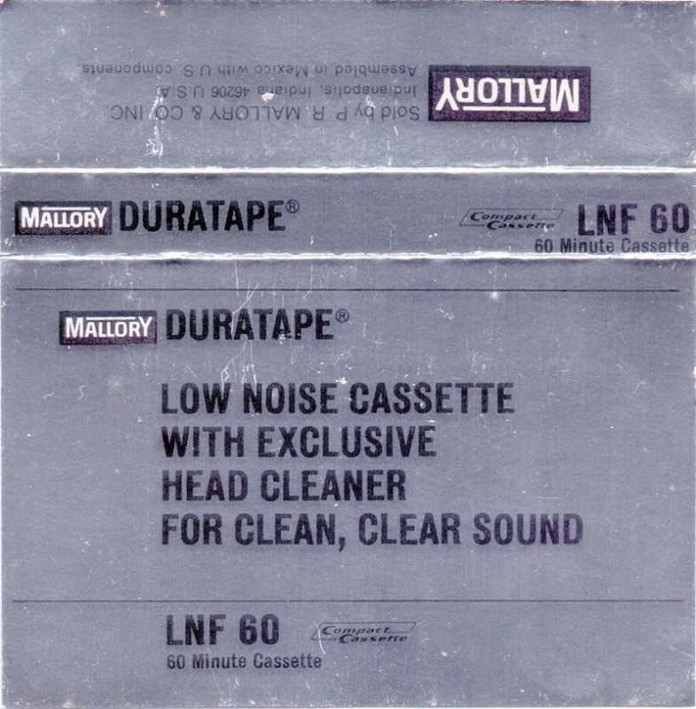 Compact Cassette:  Mallory - Duratape 60