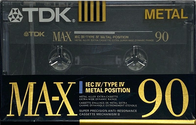 Compact Cassette TDK MA-X 90 Type IV Metal 1990 North America