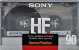 Compact Cassette Sony HF 90 Type I Normal 1988 Japan