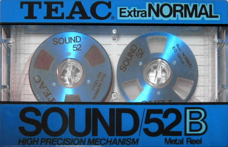 Compact Cassette Teac SOUND 46X 52 "SOUND 52B" Type I Normal 1984 Japan