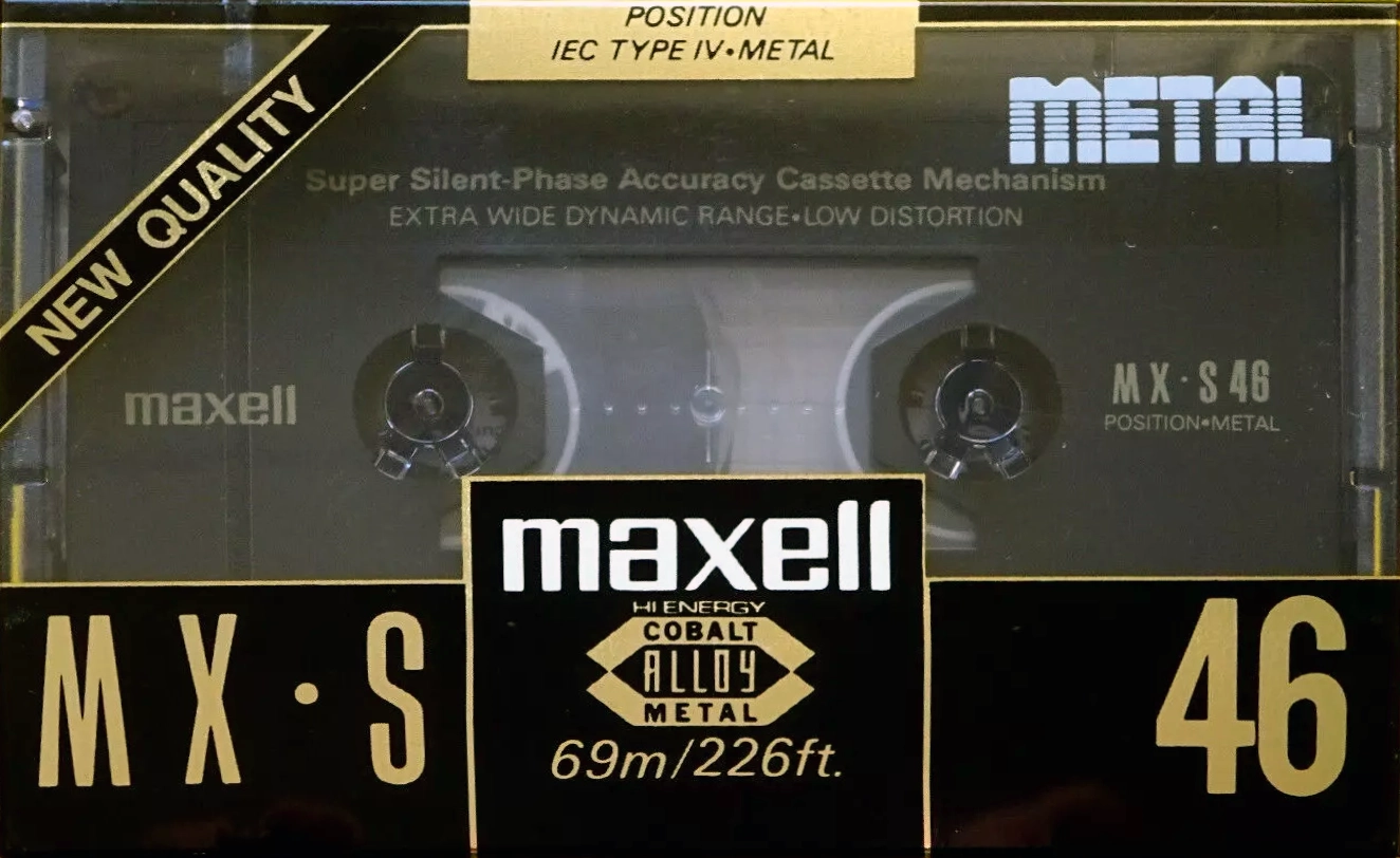 Compact Cassette Maxell MX-S 46 Type IV Metal 1992 Europe