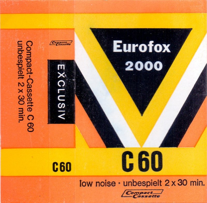 Compact Cassette Eurofox 2000 60 Type I Normal 1977 Hong Kong