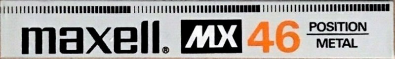 Compact Cassette Maxell MX 46 Type IV Metal 1982 USA
