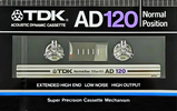Compact Cassette TDK AD 120 Type I Normal 1982 Japan