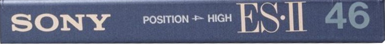 Compact Cassette Sony ES-II 46 "C-46ES2A" Type II Chrome 1992 Japan