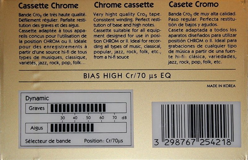 Compact Cassette Exel 90 Type II Chrome 1998 Europe