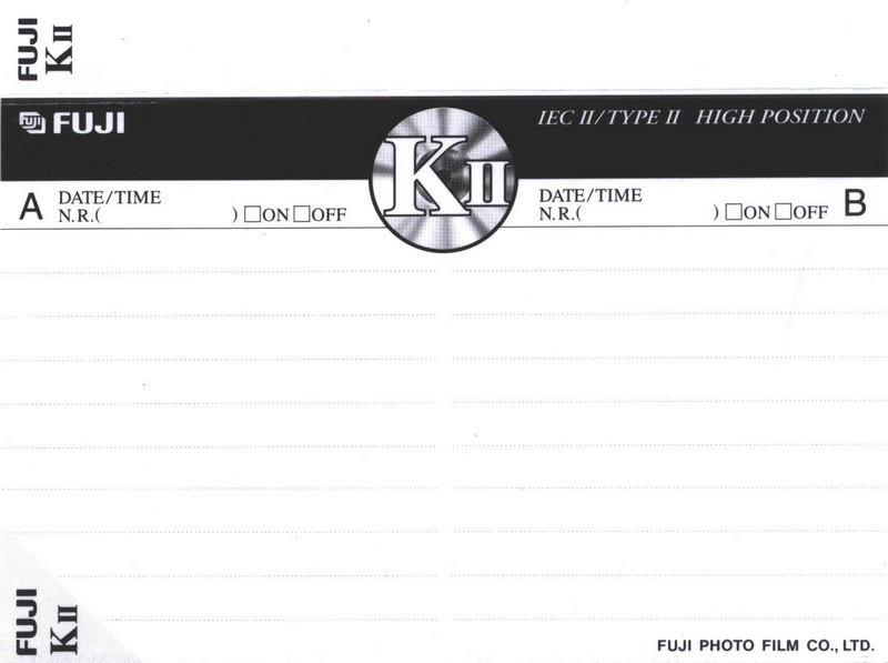 Compact Cassette Fuji K2 46 "KII" Type II Chrome 1998 Europe