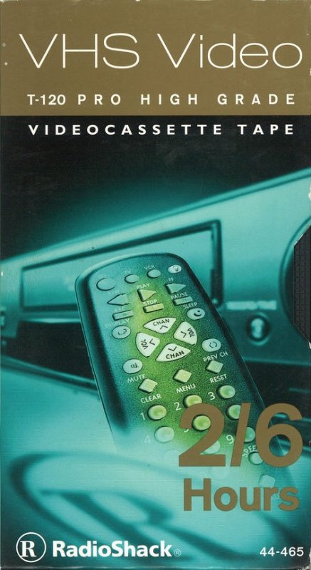 VHS, Video Home System Radio Shack Pro High Grade 120 Type I Normal 2002 USA