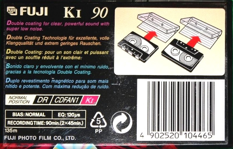 Compact Cassette Fuji K1 90 Type I Normal 1998 Europe