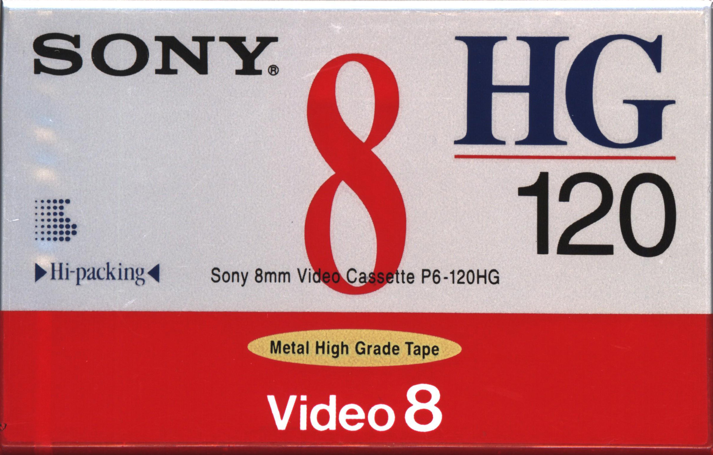 Video8, Hi8, Digital8 Sony HG 120 "Video8 P6-120HG" Type I Normal 1994 Japan