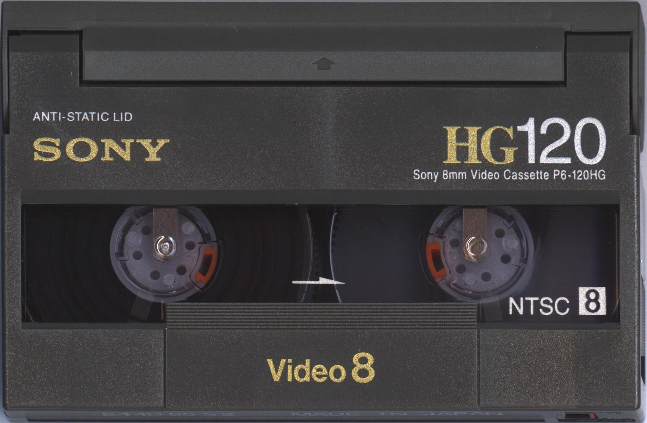 Video8, Hi8, Digital8 Sony HG 120 "Video8 P6-120HG" Type I Normal 1994 Japan