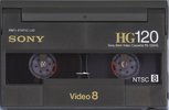 Video8, Hi8, Digital8 Sony HG 120 "Video8 P6-120HG" Type I Normal 1994 Japan
