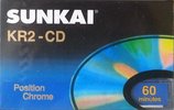 Compact Cassette Sunkai KR2-CD 60 Type II Chrome 1992 Europe