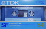 Compact Cassette TDK SF 54 "SF-54" Type II Chrome 1985 Japan