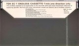 Compact Cassette TDK EC Endless 1 "EC1" Endless Cassette 1974 Worldwide