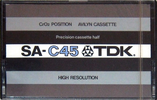 Compact Cassette TDK SA 45 Type II Chrome 1974 Japan