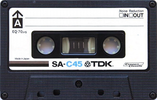 Compact Cassette TDK SA 45 Type II Chrome 1974 Japan