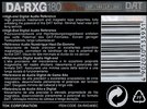 Digital Audio Tape TDK DA-RXG 180 "DA-RXG180EC" Type IV Metal 1996 Europe