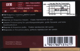 Compact Cassette Sony UX 90 Type II Chrome 1990 Europe