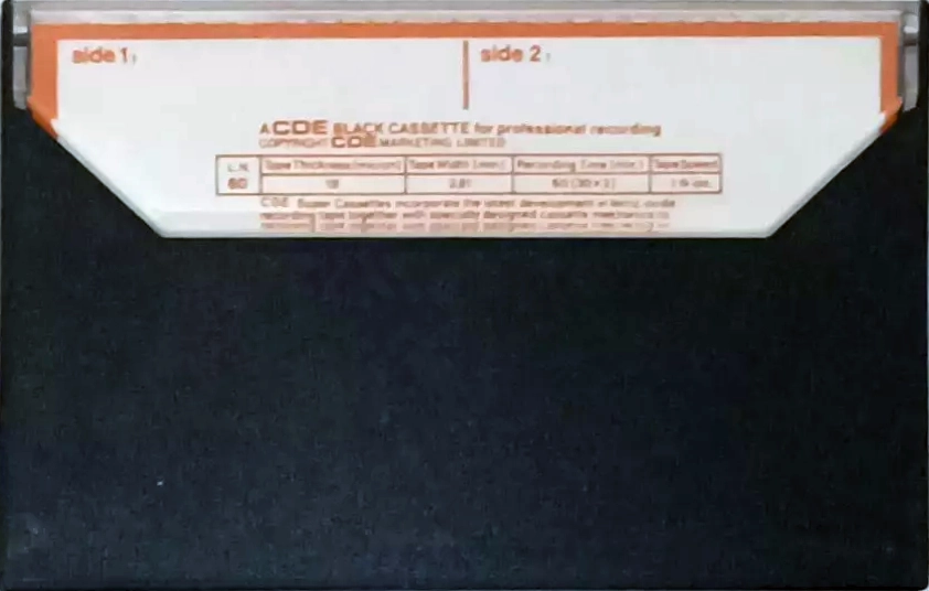 Compact Cassette CDE 60 Type I Normal Unknown Country